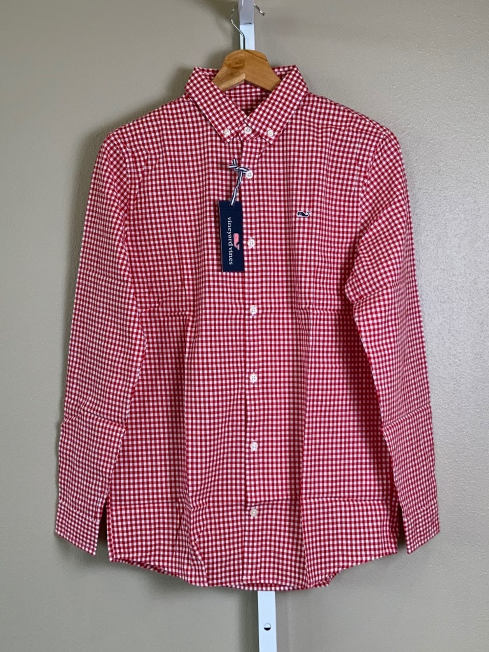 Vineyard Vines Arawak Gingham Button Down Oxford Whale Shirt